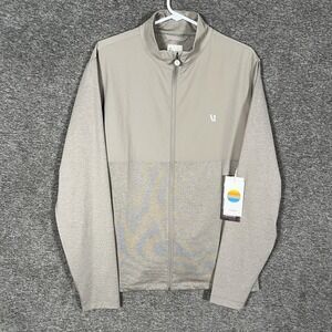 Vuori Jacket Mens Large Brown Mocha Heather Sunday Element Track Full Zip